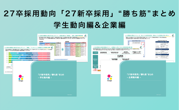 27卒採用動向「27新卒採用」“勝ち筋”まとめ -学生動向編-&- 企業編 - 27卒採用動向「27新卒採用」“勝ち筋”まとめ -学生動向編-&- 企業編 -
